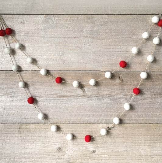 Red Pompom Garland