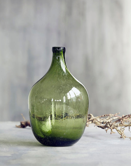 Green Glass Vase