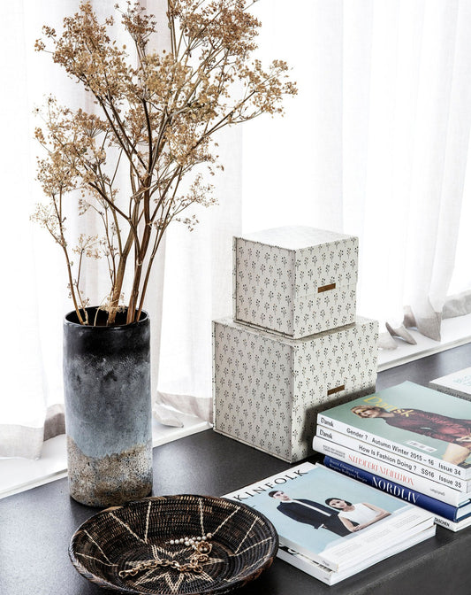 Rustic Glass Vase, Dark