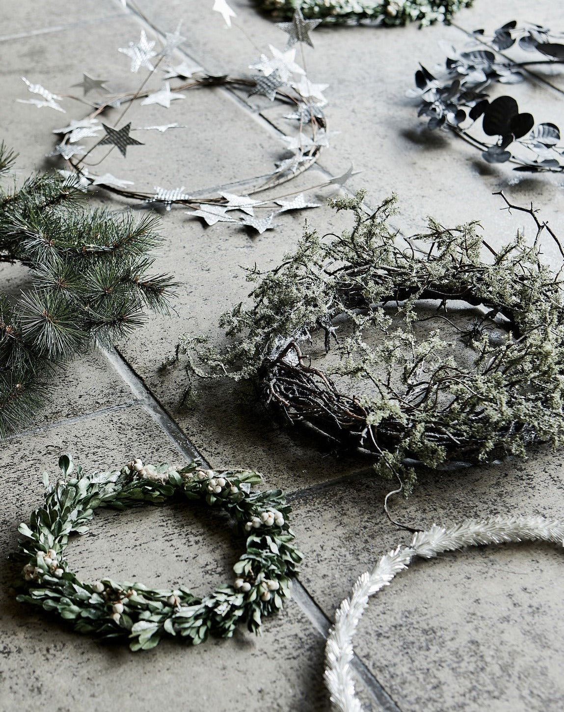 Wreath, Wild Moss, Faux