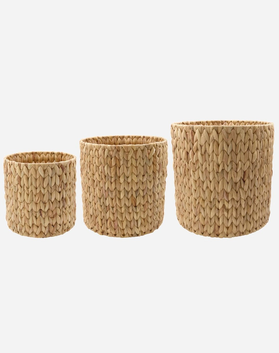 Water Hyacinth Baskets - Set of 3