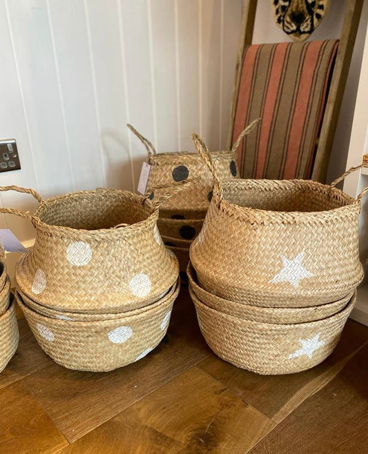 Seagrass White Star Basket