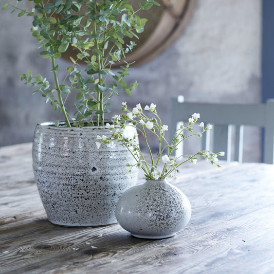 Stoneware Vase, Brown Melange