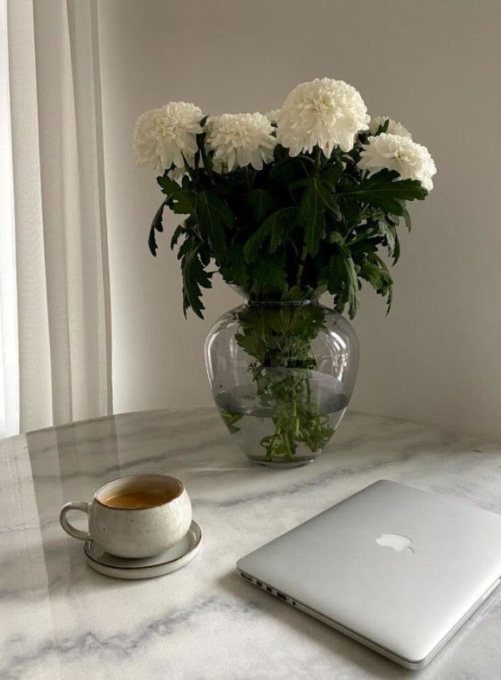 Light Grey Glass Vase