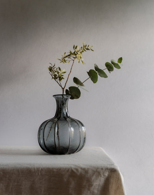 Smoked Grey Glass Vase