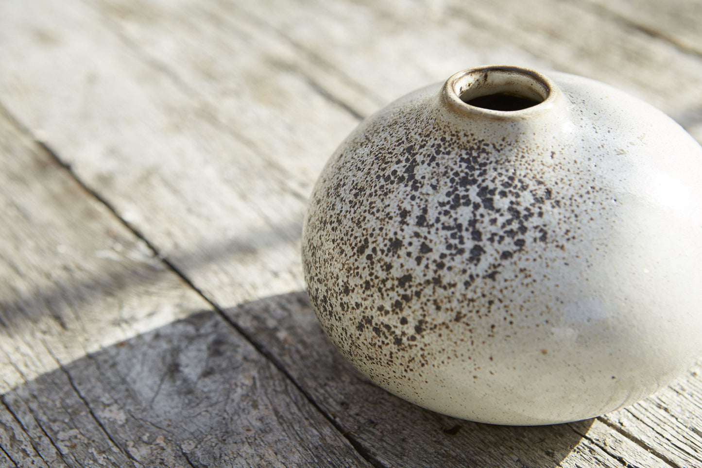 Stoneware Vase, Brown Melange