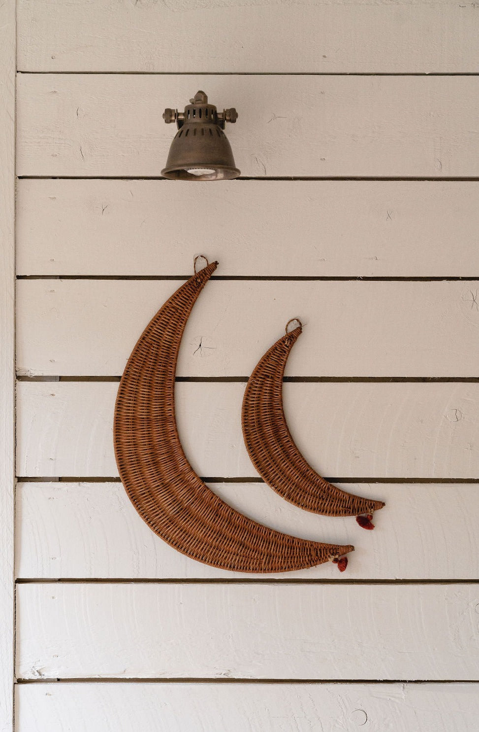 Hanging Rattan Moons, Set of 2