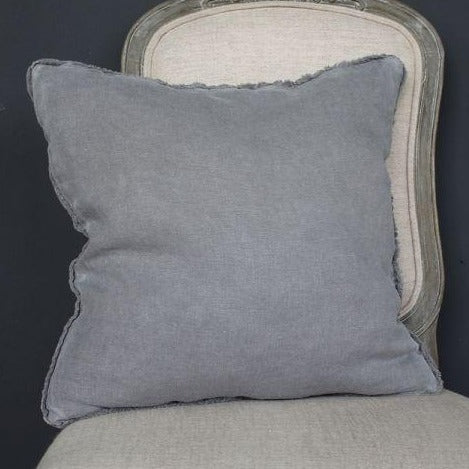 Grey French Border Cushion