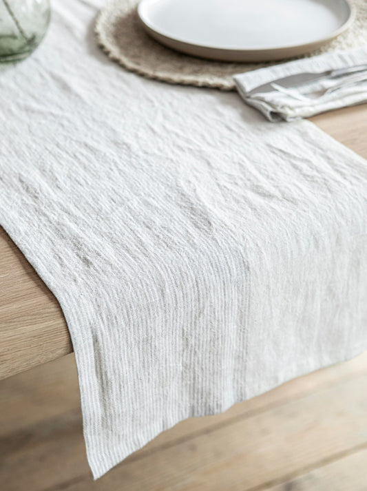 Stripe Linen Table Runner