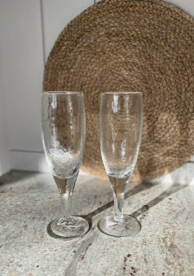 Hammered Champagne Glass