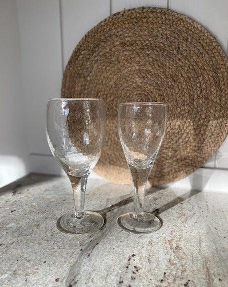 Hammered Wine Glass Small