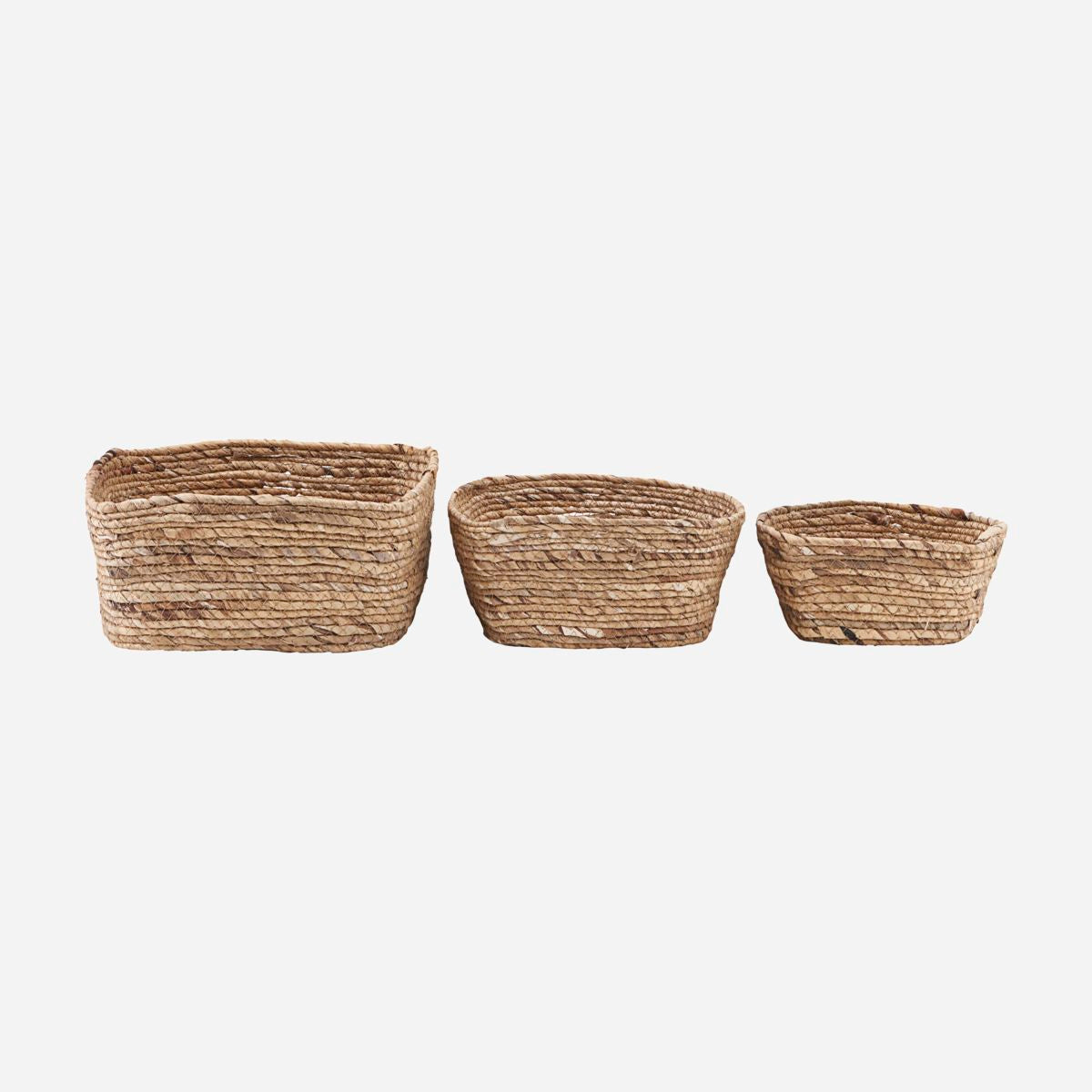 Natural Square Baskets Set of 3