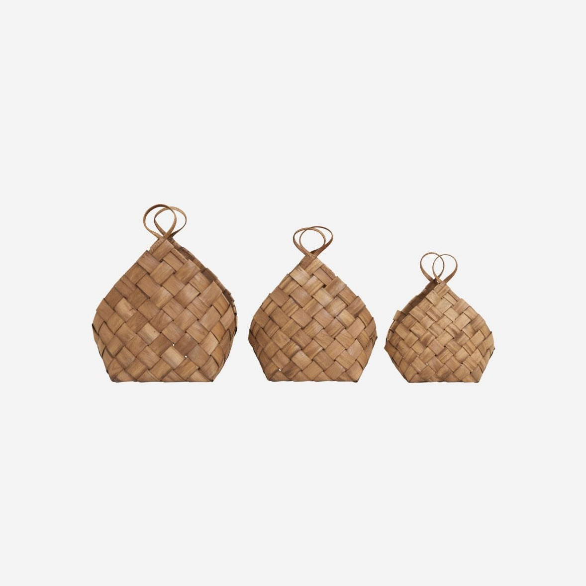 Pine wood Baskets Set of 3