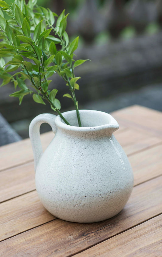 Crackle Glaze Jug with Handle