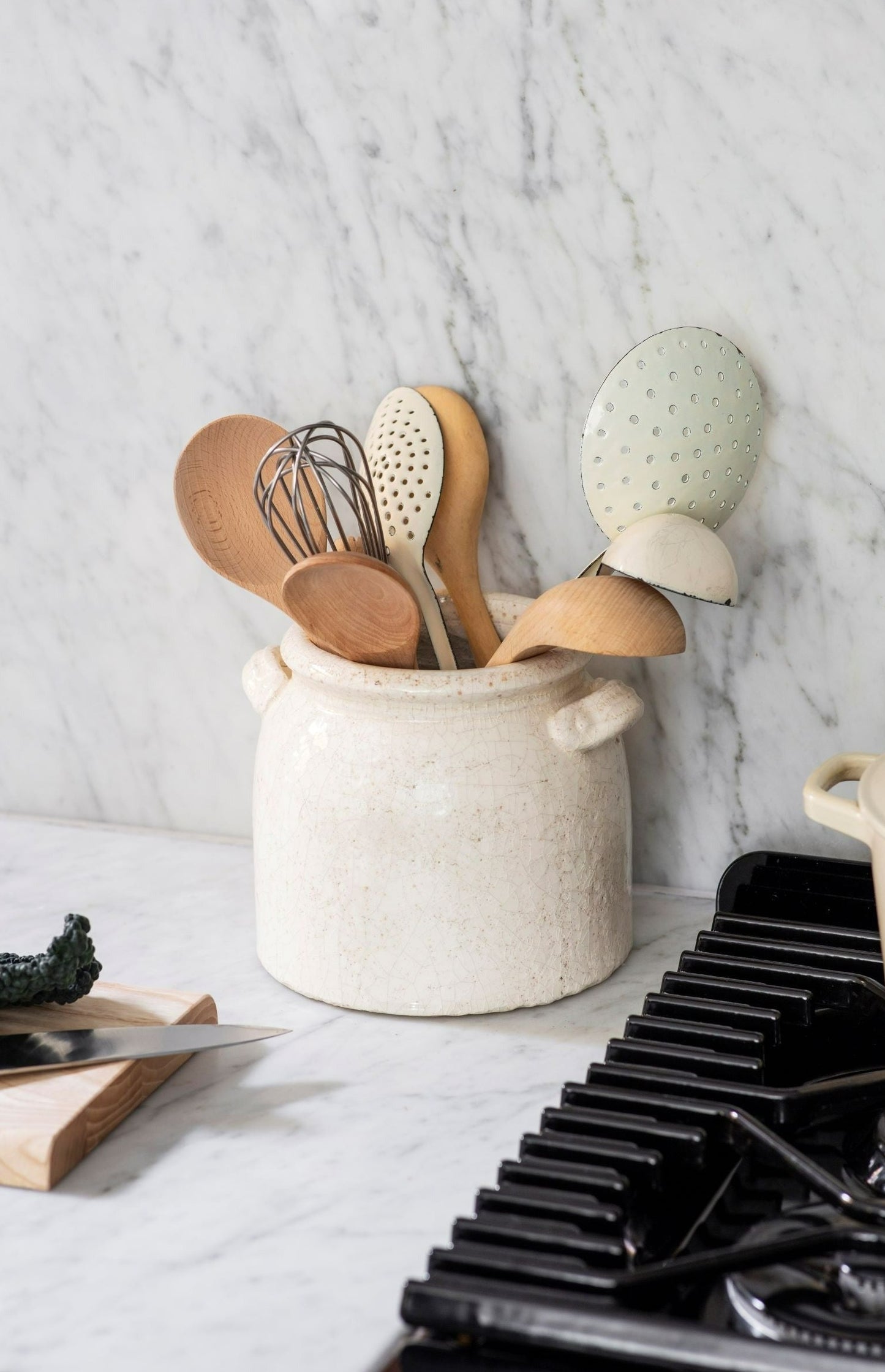 Crackle Glaze Pot with Handles