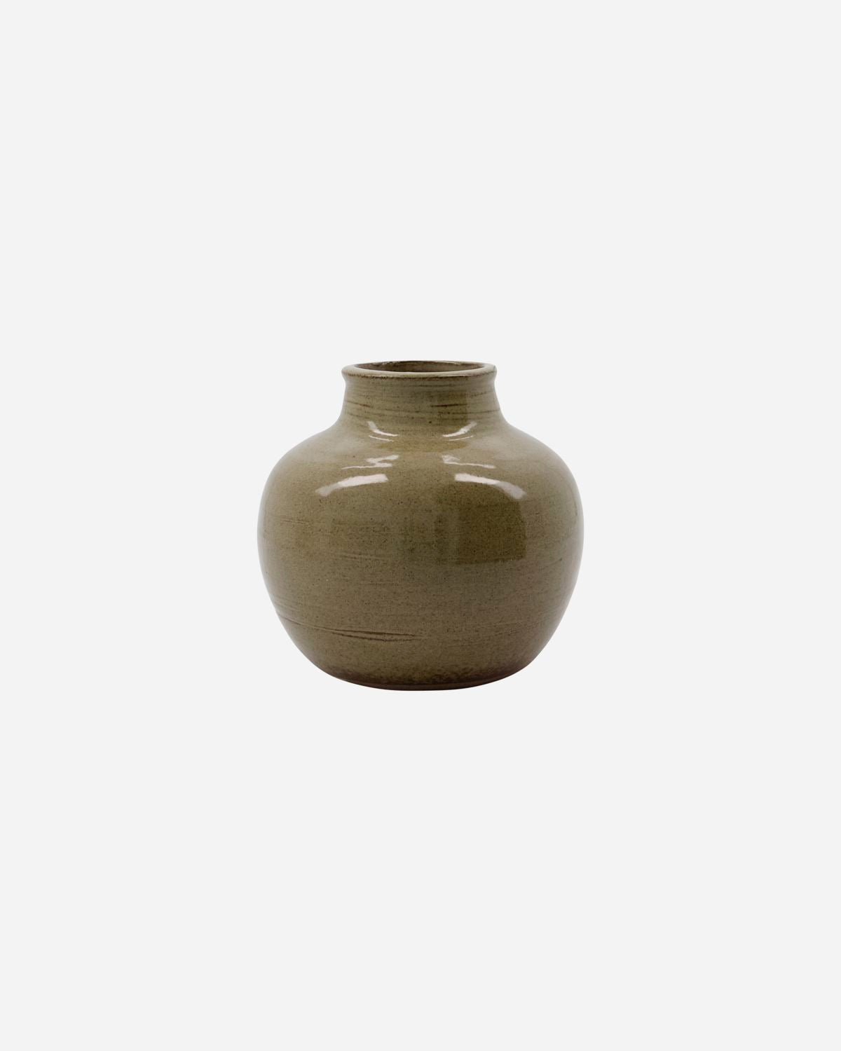 Green Stoneware Vase