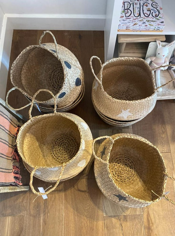 Seagrass Grey Star Basket