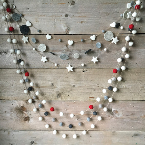 Red Pompom Garland