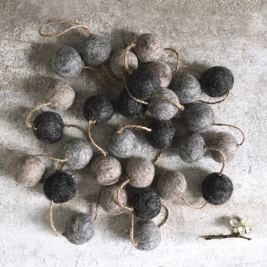 Grey Pompom Garland